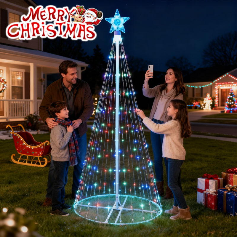 Outdoor Power For Christmas Lights - Guirlande lumineuse LED en cascade à