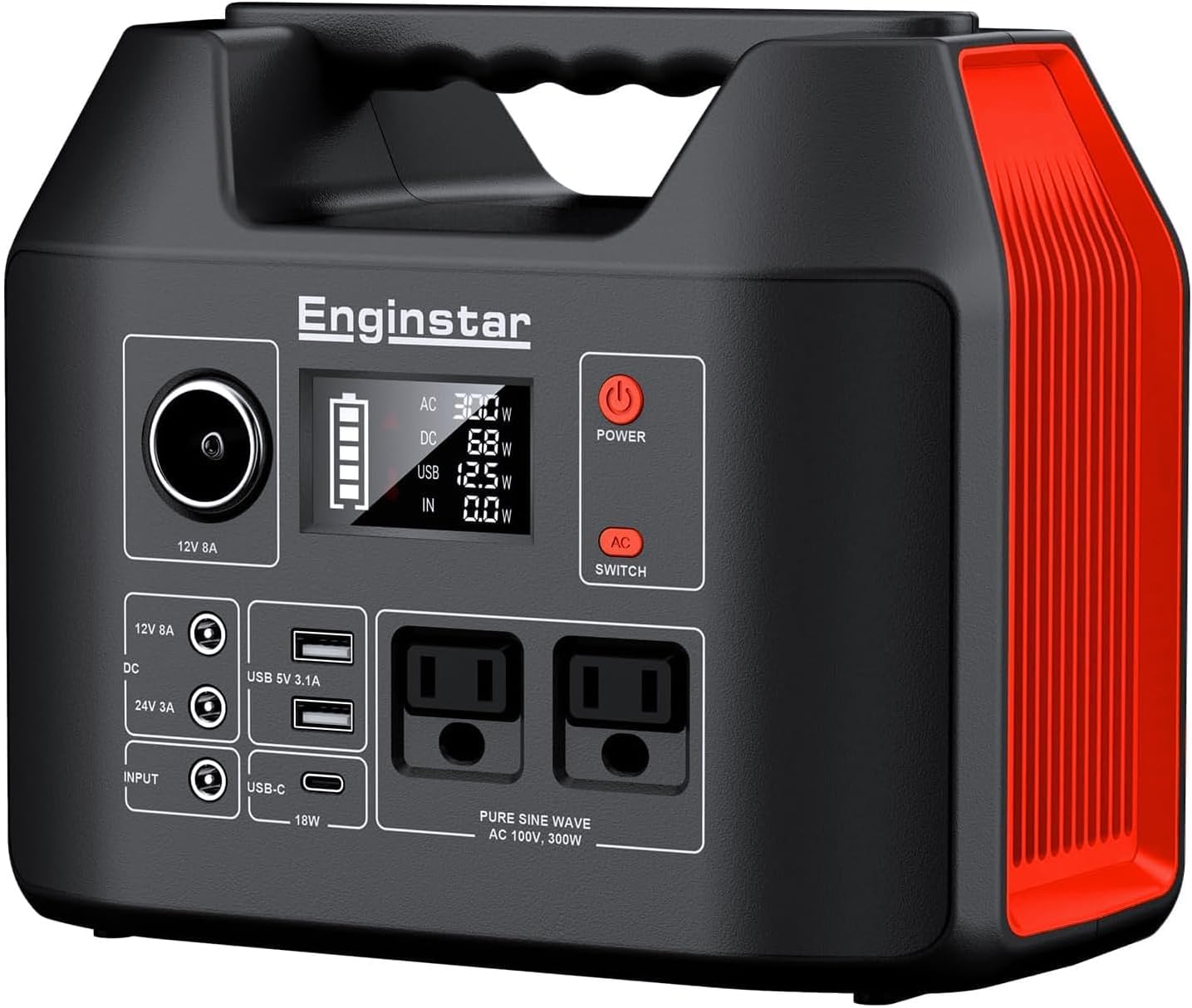Outdoor Power Bank With Ac Outlet - Station d'alimentation portable 300W 296Wh avec