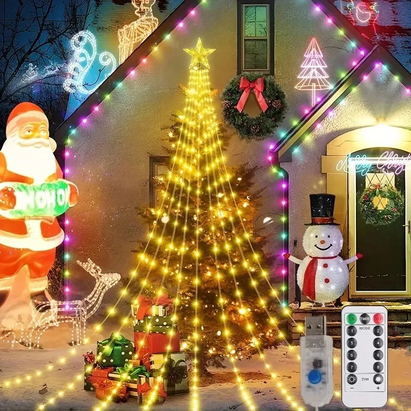 Outdoor Power For Christmas Lights - Guirlande lumineuse LED en forme de