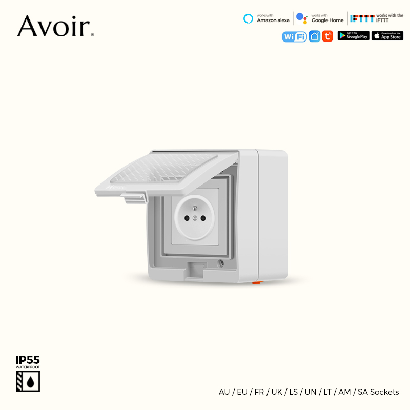Outdoor Power Outlet Wifi - Avoir Tuya – prise Wifi intelligente,