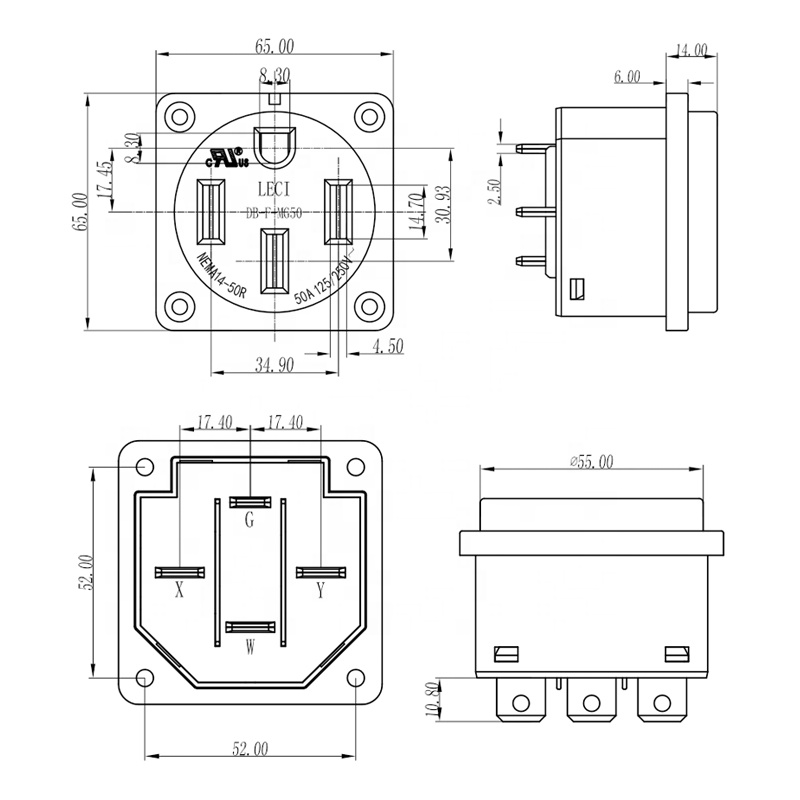 NEMA 14-50R prise 50 ampères R - Outdoor Power Receptacle Box avis et prix