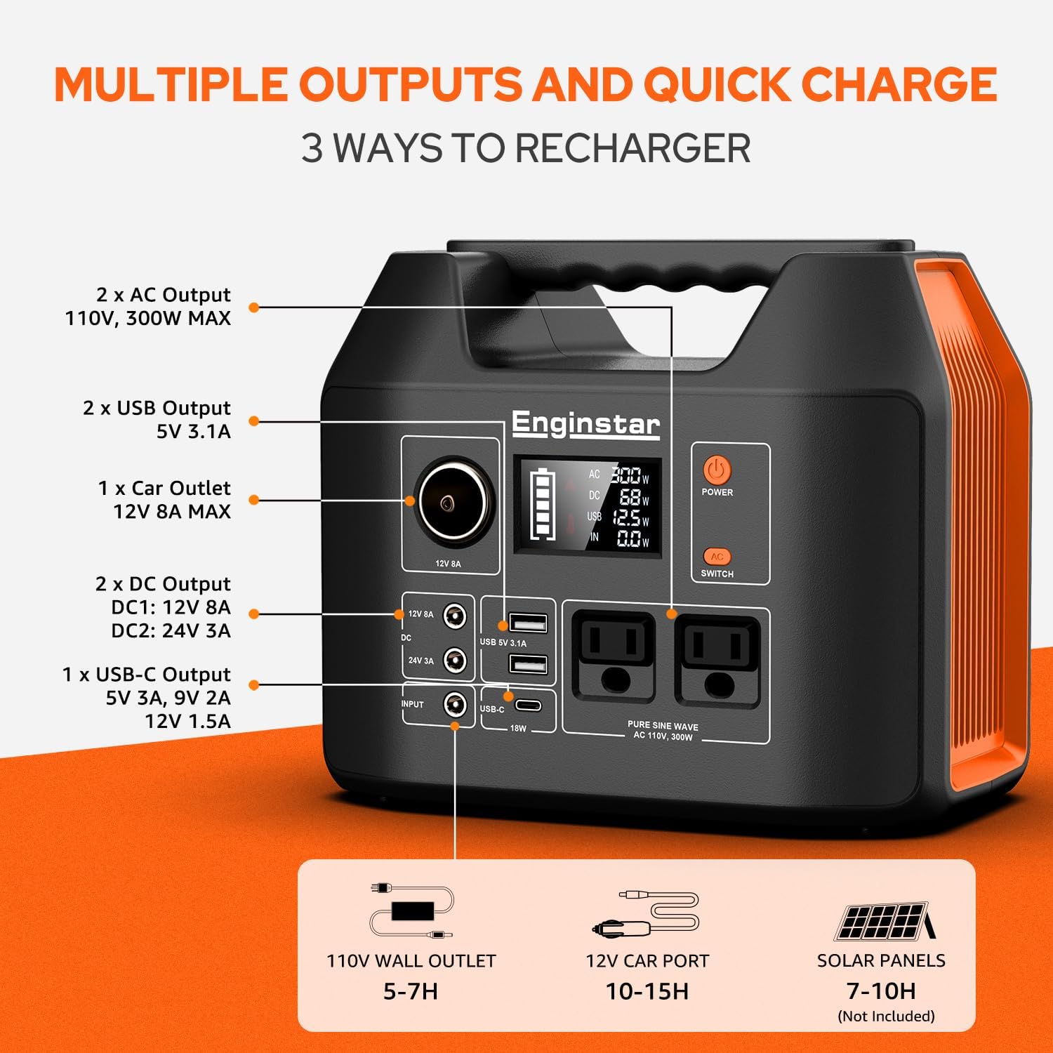 Station d'alimentation portabl - Outdoor Power Bank With Ac Outlet avis et prix