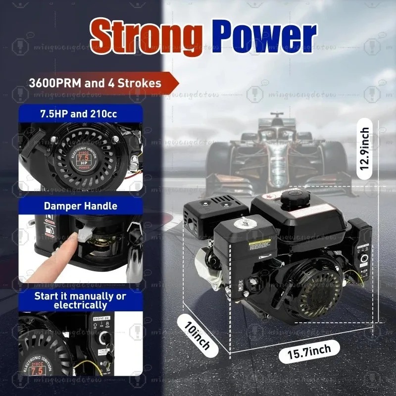 Moteur à essence 4 temps 212cc - Log Splitter Electric avis et prix